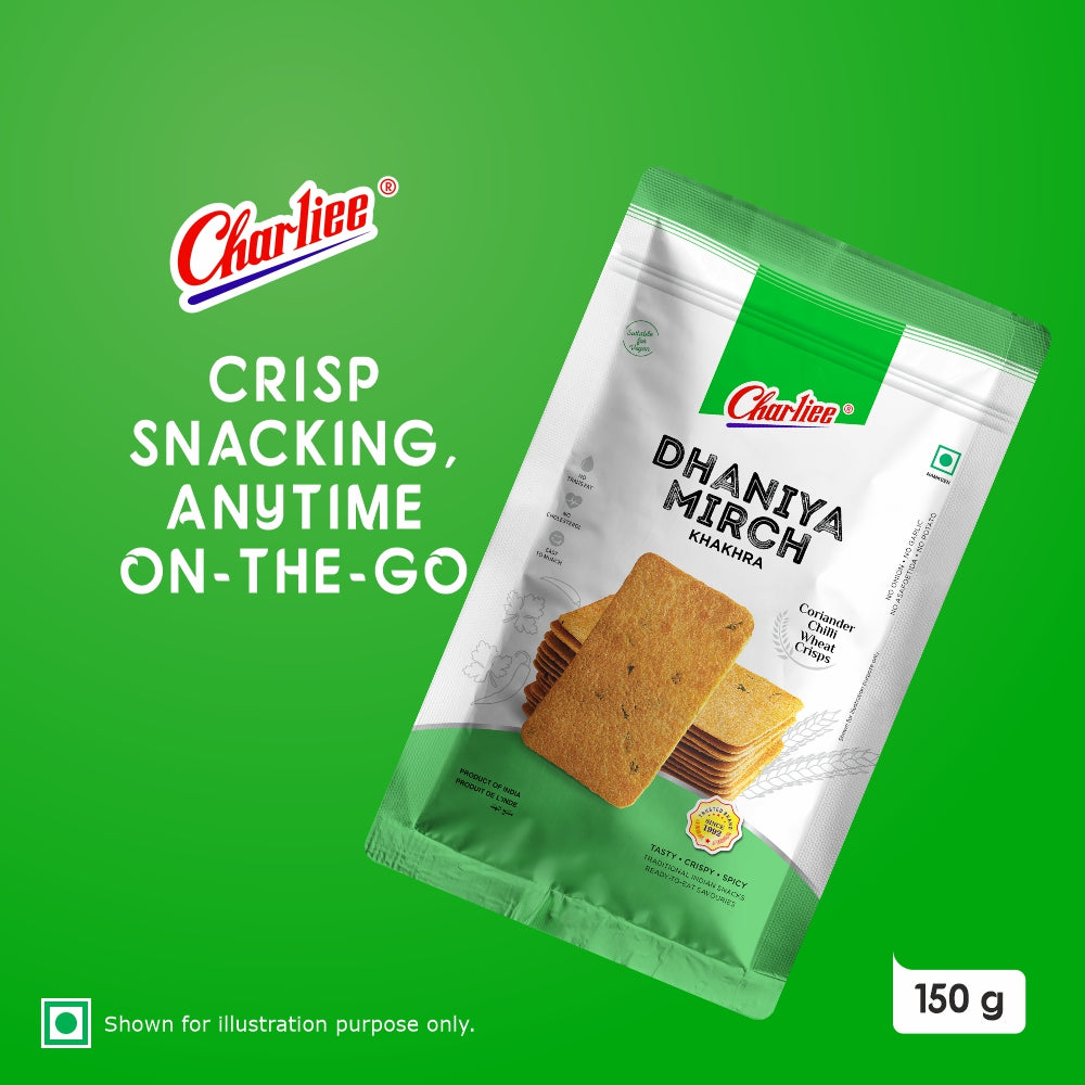 Charliee Dhaniya Mirch Khakhra 150 g - product shot