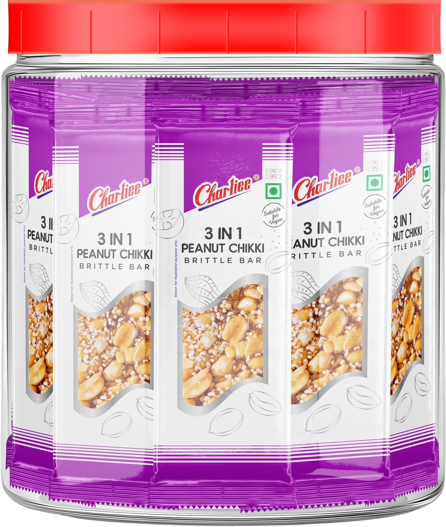 3 IN 1 PEANUT CHIKKI JAR (15G X 40Units)