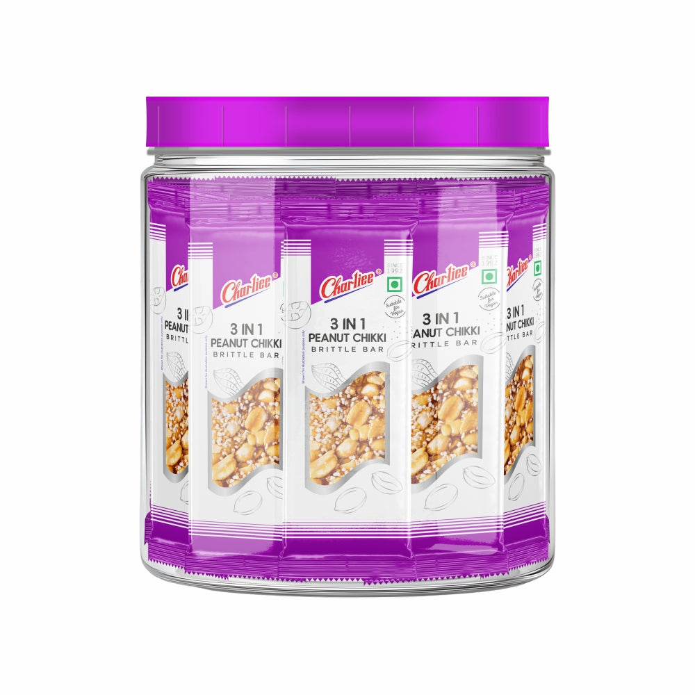 3 IN 1 PEANUT CHIKKI JAR (15G X 40Units)