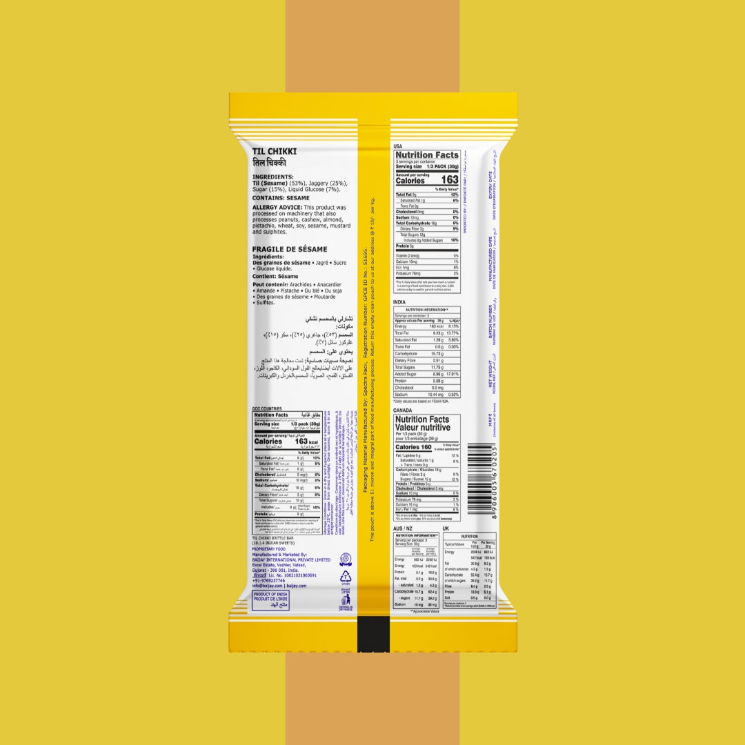 Til Chikki - Pack of 20 (30G * 20Units)
