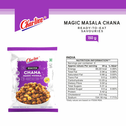 Charliee Magic Masala Chana 150 g - nutrition information