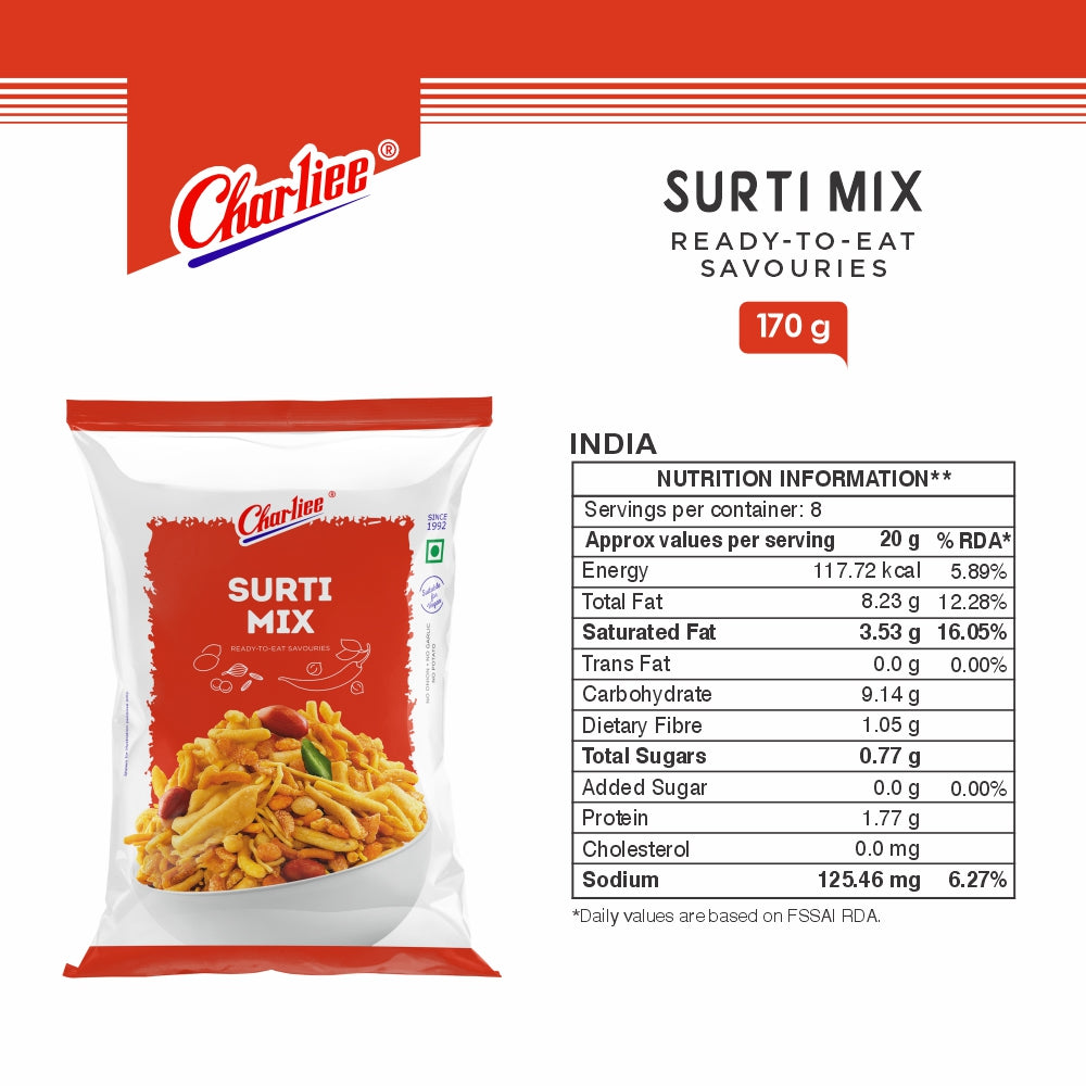 Charliee Surti Mix 170 g - ingredients