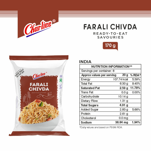 Farali Chivda 170 g - nutrition information