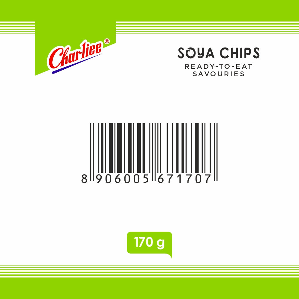 Charliee Soya Chips 170 g - barcode