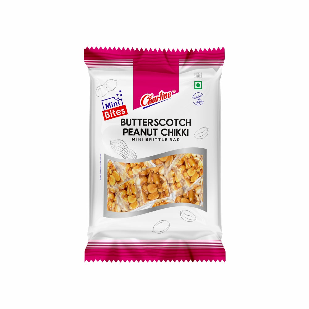 Butterscotch Peanut Chikki - Mini Bites 200 g - front of pack