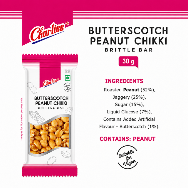 Butter Scotch Peanut Chikki (30 g * 20 Units) - 02