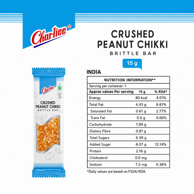 Crushed Peanut Chikki Jar (15 g * 40 Units) - 02