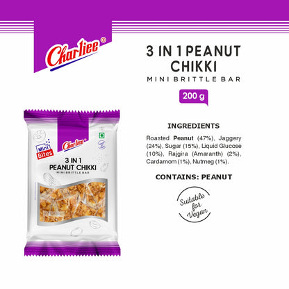 3in1 Peanut Chikki - Mini Bites 200 g - ingredients