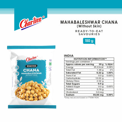 Charliee Mahabaleshwar Chana No Skin 150 g - ingredients
