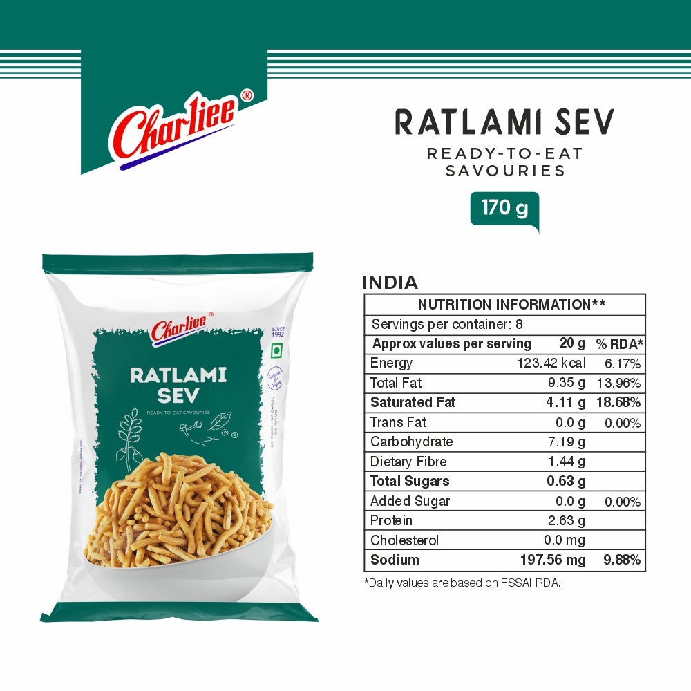 Ratlami Sev 170 g - nutrition information