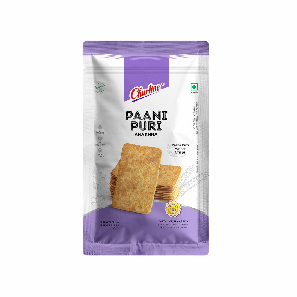Charliee Paani Puri Khakhra 150 g - front of pack