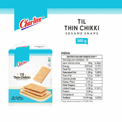 Thin Til Chikki 300 g - nutrition information