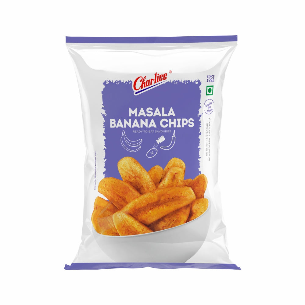 Charliee Masala Banana Chips 150 g - front of pack