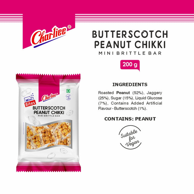 Butterscotch Peanut Chikki - Mini Bites 200 g - ingredients