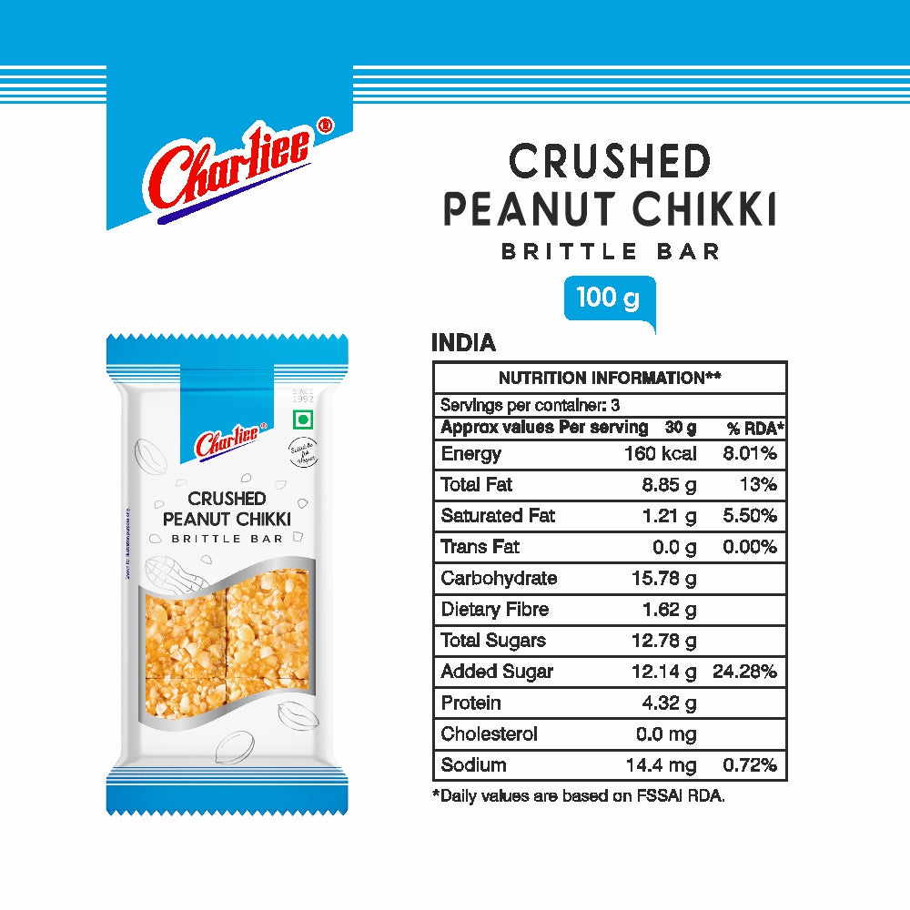 Crushed Peanut Chikki 100 g - nutrition information