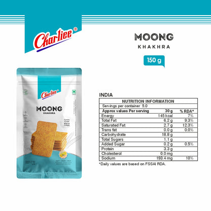 Charliee Moong Khakhra 150 g - ingredients