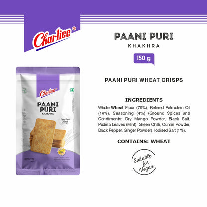 Charliee Paani Puri Khakhra 150 g - ingredients