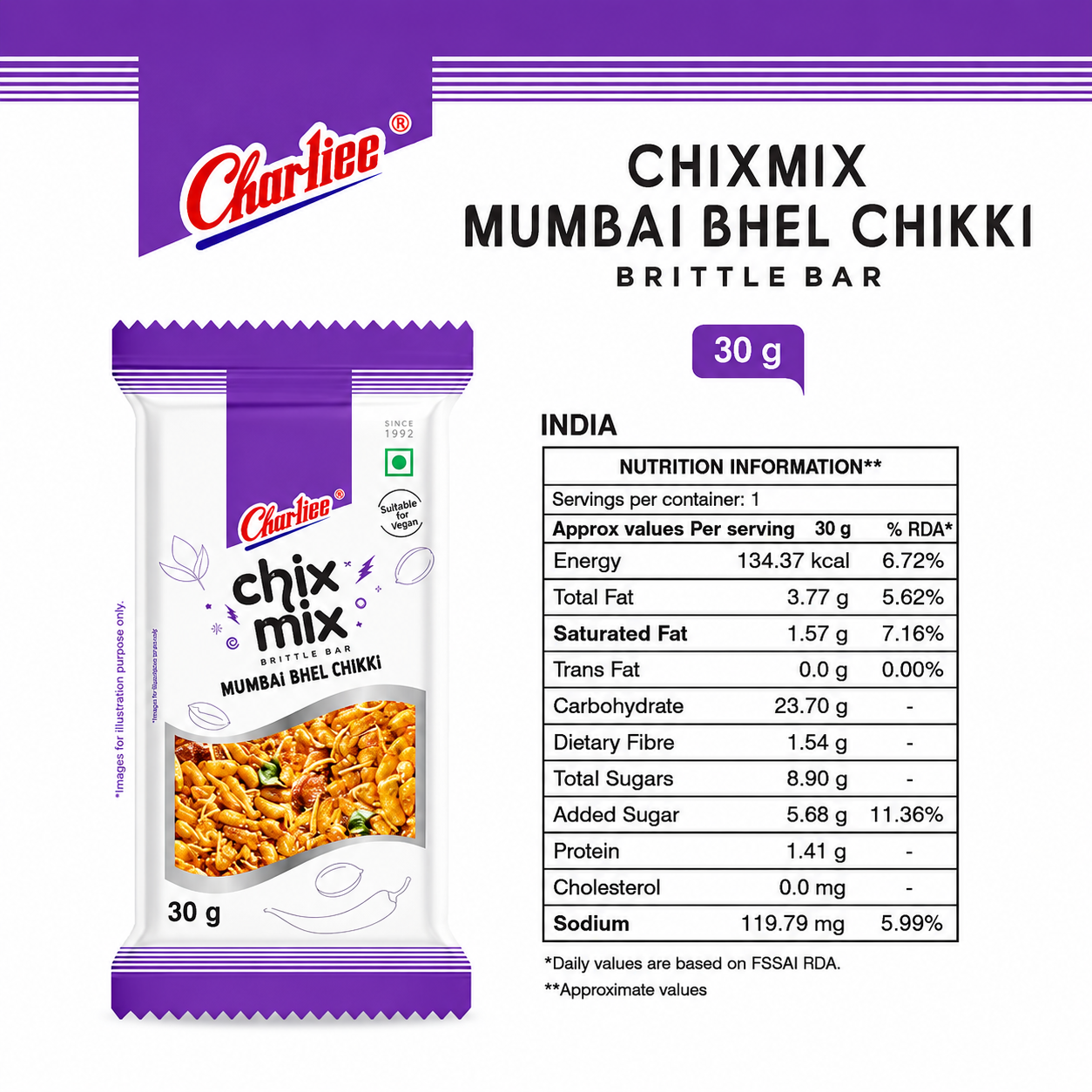 Chix Mix Mumbai Bhel (30 g * 20 Units ) - 01
