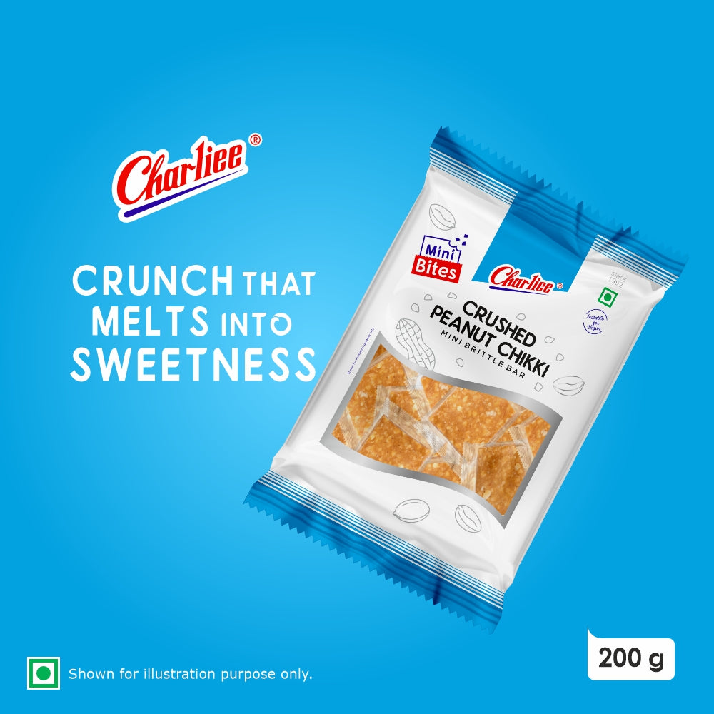 Crushed Peanut Chikki - Mini Bites 200 g - product shot