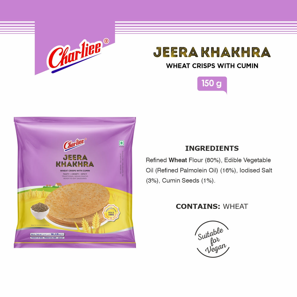 Charliee Jeera Khakhra Round 150 g - ingredients