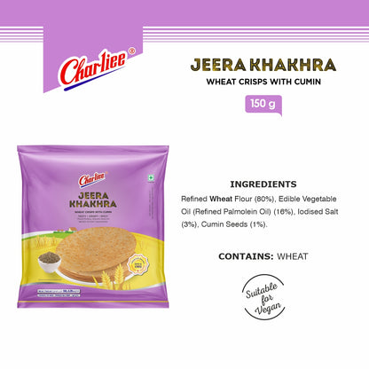 Charliee Jeera Khakhra Round 150 g - ingredients