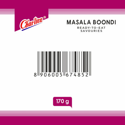 Charliee Masala Boondi 170 g - barcode