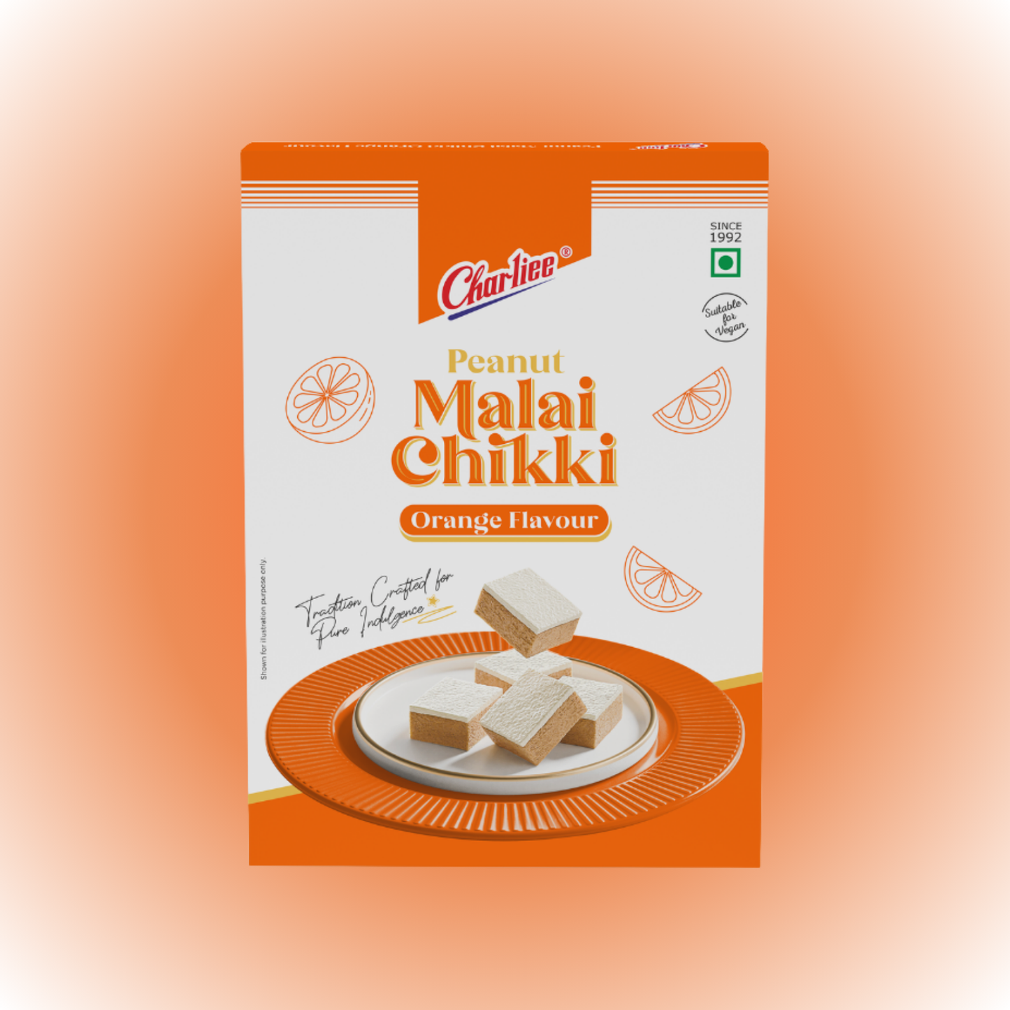Peanut Malai Chikki Orange Flavour 200 g - cover