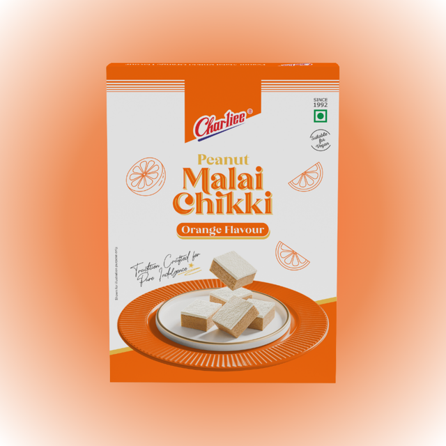 Peanut Malai Chikki Orange Flavour 200 g - cover