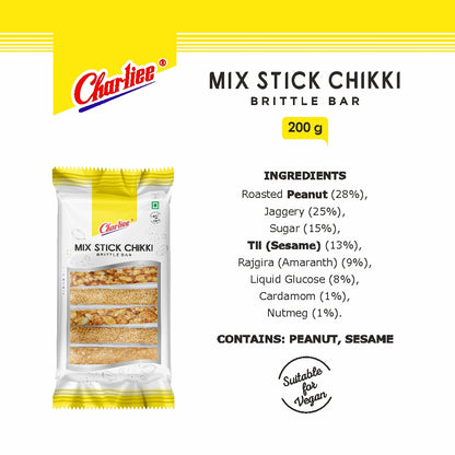 Mix Stick Chikki 200 g - ingredients