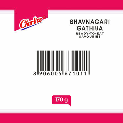 Charliee Bhavnagari Gathiya 170 g - barcode