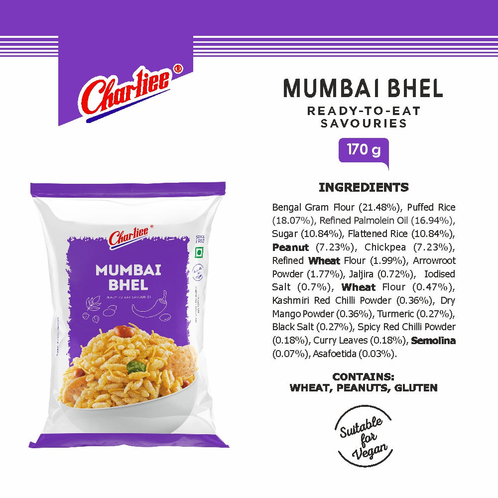 Charliee Mumbai Bhel 170 g - ingredients
