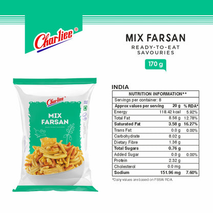Charliee Mix Farsan 170 g - nutrition information