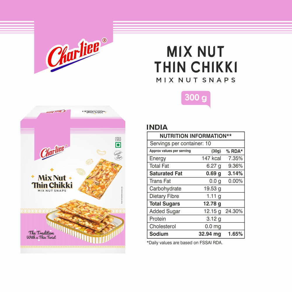 Thin Mix Nut Chikki 300 g - 03
