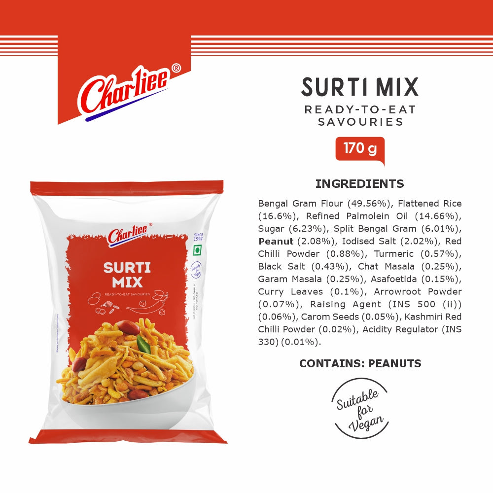 Charliee Surti Mix 170 g - nutrition information
