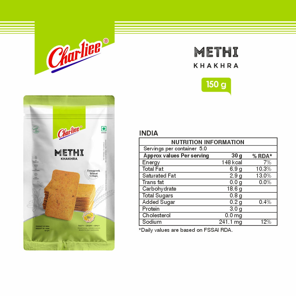 Methi Khakhra (Mobile) 150 g - nutrition information