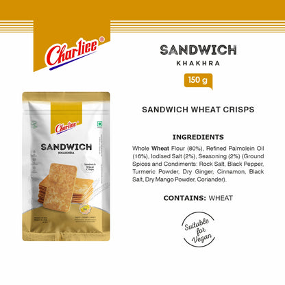 Charliee Sandwich Khakhra 150 g - ingredients