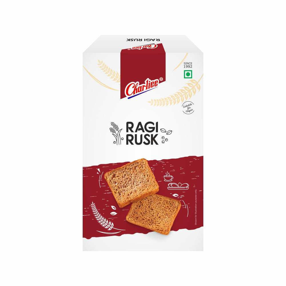 Charliee Ragi Rusk 200 g - front of pack