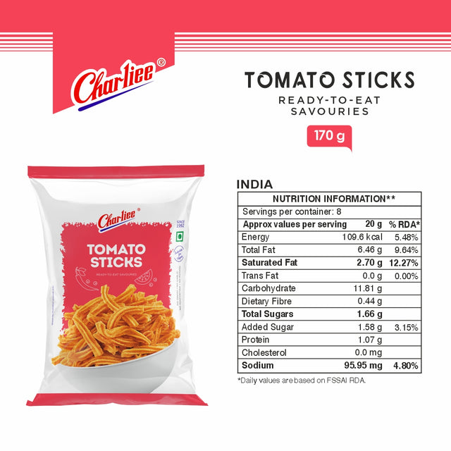 Tomato Sticks 170 g - nutrition information