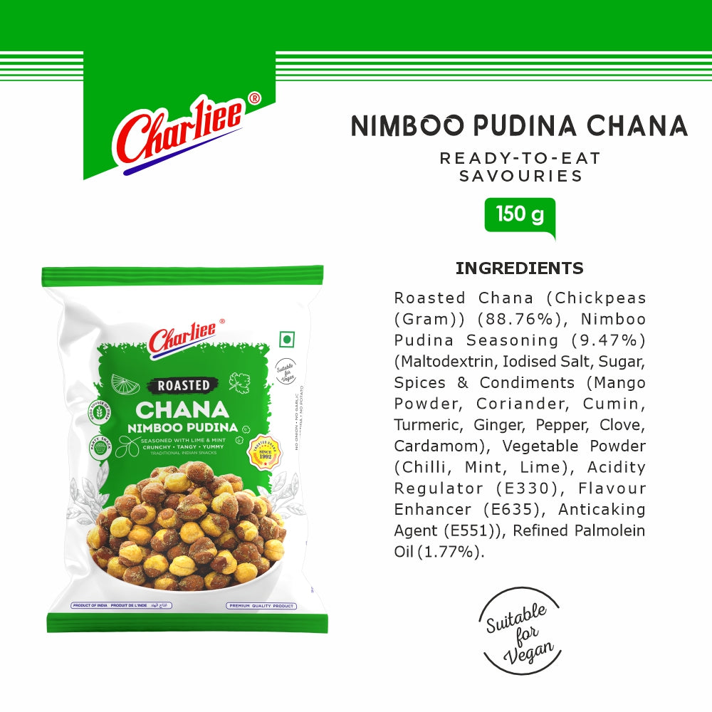 Charliee Nimboo Pudina Chana 150 g - ingredients