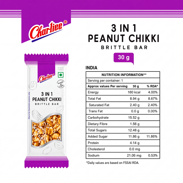 3 in 1 Peanut Chikki (30g * 20 Units) - 06
