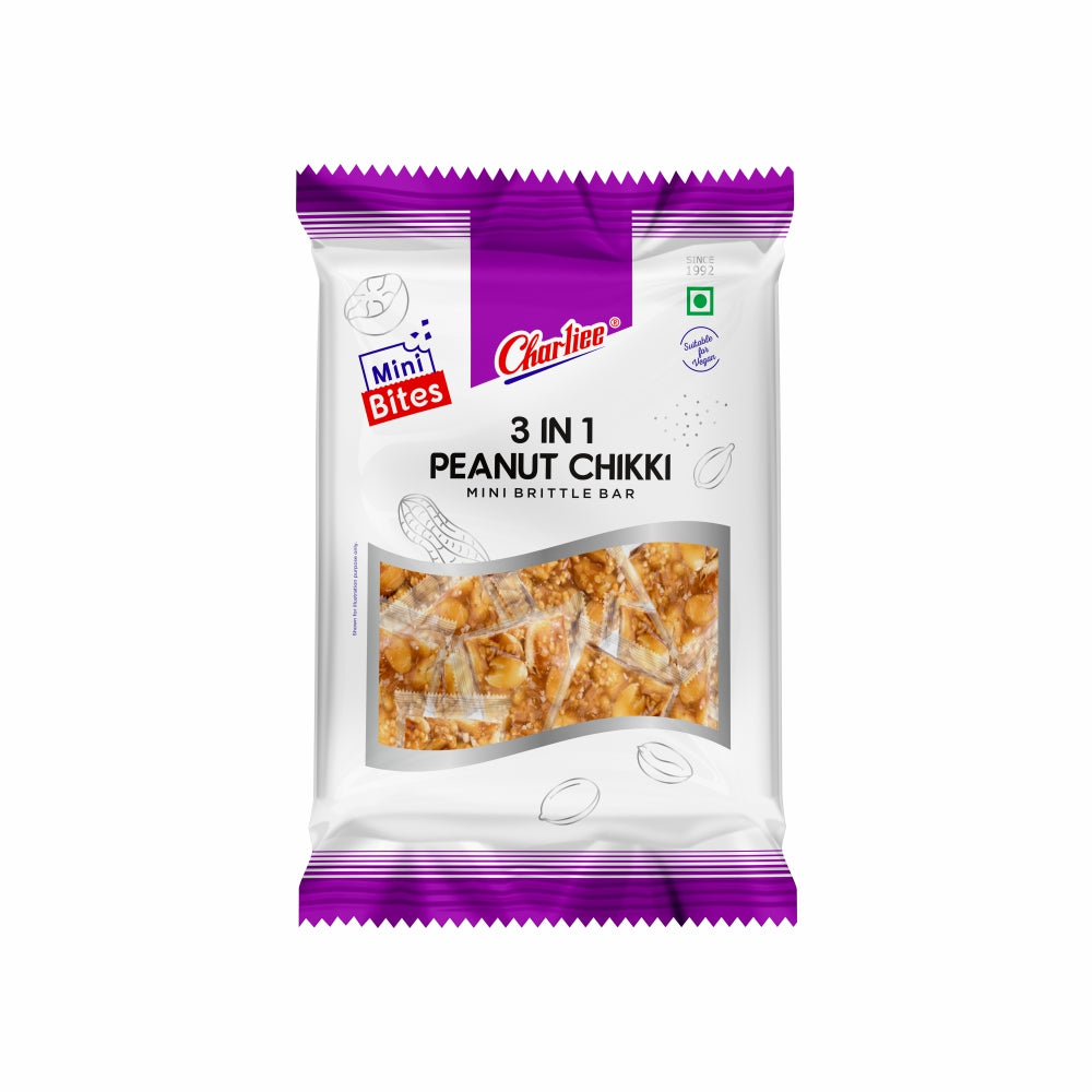 3in1 Peanut Chikki - Mini Bites 200 g - front of pack