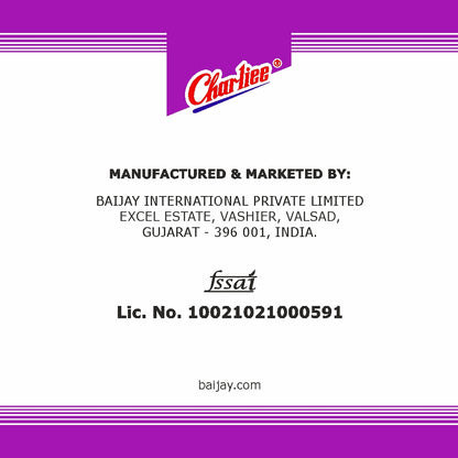 Charliee 3 in 1 Peanut Chikki 100 g - FSSAI and address