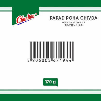 Charliee Papad Poha Chivda 170 g - FSSAI and address