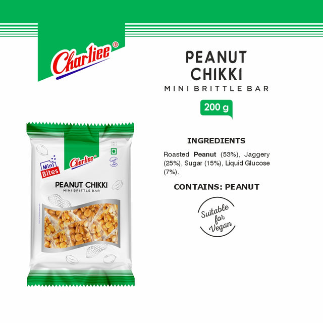 Peanut Chikki - Mini Bites 200 g - ingredients