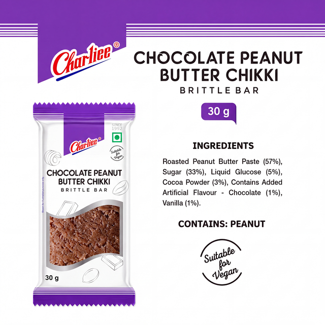 Chocolate Peanut Butter Chikki (30 g * 20 Units) - 01