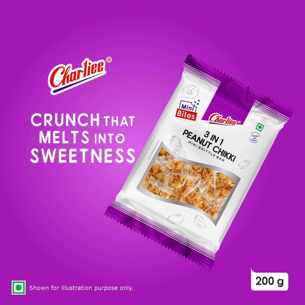 3in1 Peanut Chikki - Mini Bites 200 g - product shot