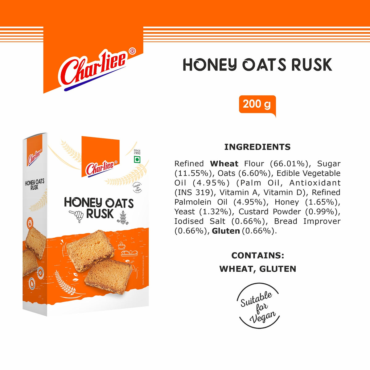 HONEY & OATS RUSK 200 g - 04