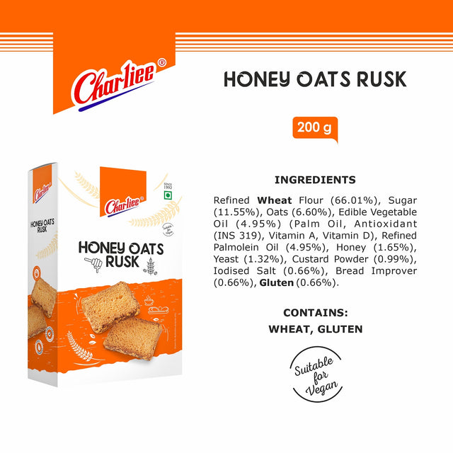 HONEY & OATS RUSK 200 g - 04