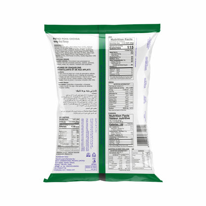Charliee Papad Poha Chivda 170 g - back of pack