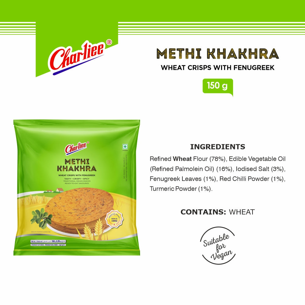 Charliee Methi Khakhra Round 150 g - ingredients
